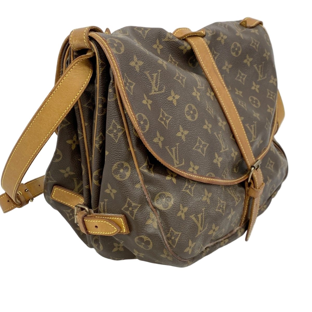 Louis Vuitton Shoulder Bag Monogram Saumur 35 Brown — view 2