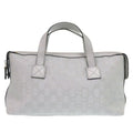 Gucci GG Canvas Leather Silver Handbag 1641