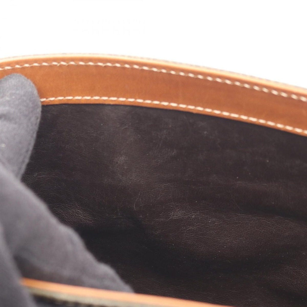 Celine Shoulder Bag Ganchini Khaki Leather — view 6
