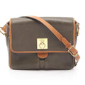Celine Shoulder Bag Ganchini Khaki Leather