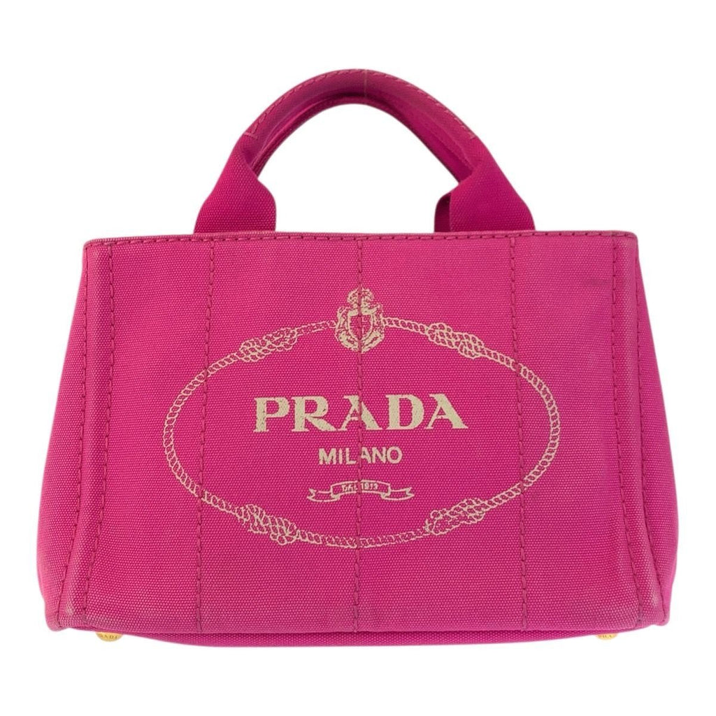 Prada Canapa Pink Gold Canvas Tote