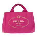 Prada Canapa Pink Gold Canvas Tote