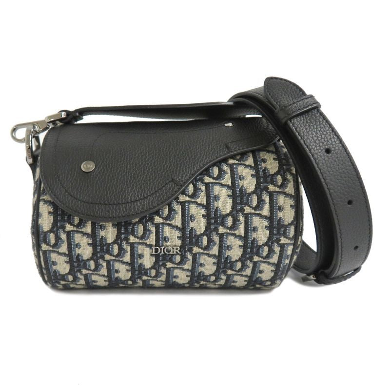 Dior Saddle Lola Mini Bag Oblique 1 yky Black Calfskin — view 2