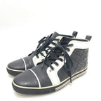 Chanel Sneakers Quilted CC Logo Bicolor Leather Black