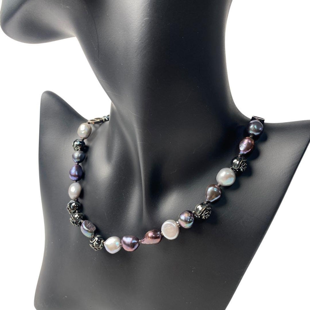 Dior Rose Pearl Freshwater Necklace Pendant Choker
