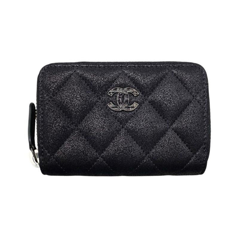 Chanel Card Case Coin Chain Me Purse Quilted Goatskin Coco Mark — view 2