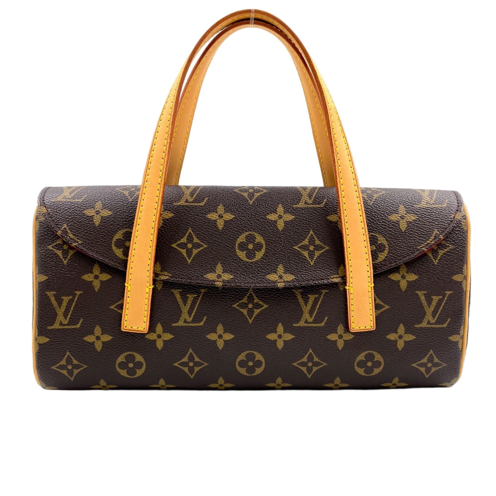 Louis Vuitton Sonatine Monogram Leather Brown Light Handbag Gold