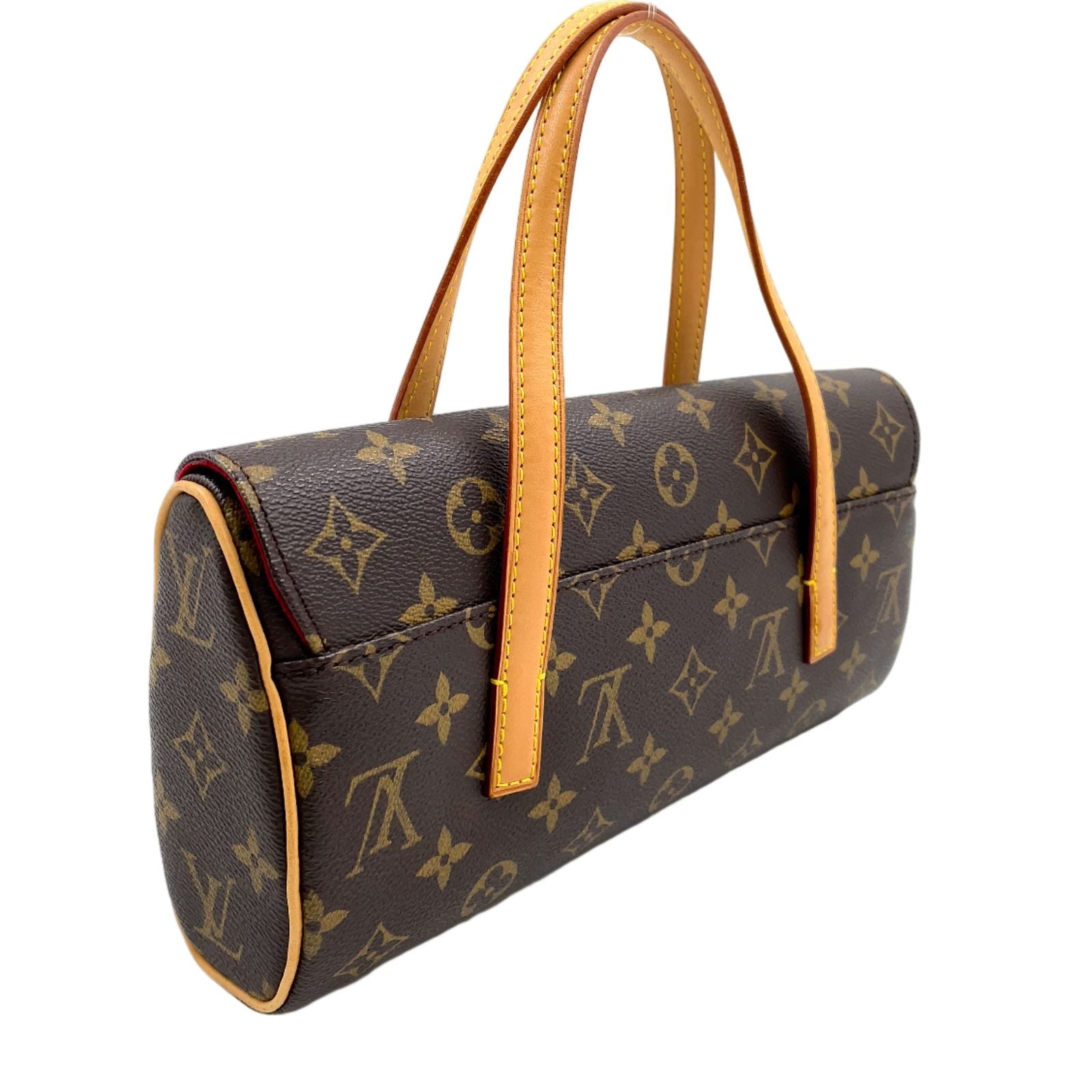 Louis Vuitton Sonatine Monogram Leather Brown Light Handbag Gold — view 2
