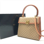 Celine Macadam Triomphe Circle 2-Way Bag Beige