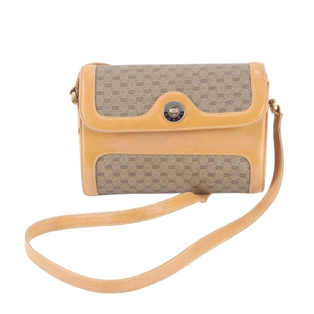 Gucci Vintage Micro GG Leather Shoulder Bag Crossbody