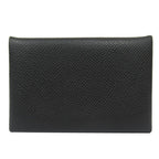 Hermes Calvi Card Case Holder Wallet Epsom Leather Black