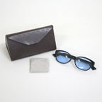 Gucci Sunglasses Acetate Black Blue Lens