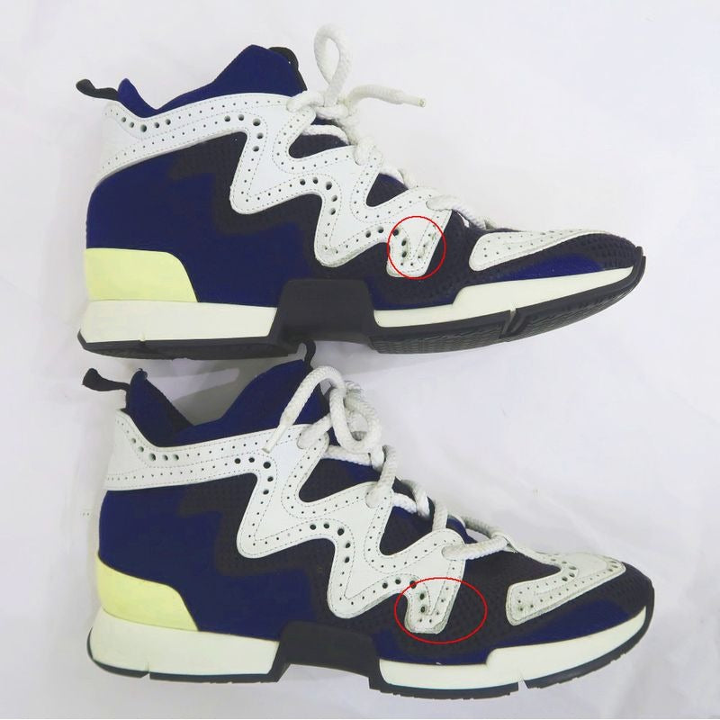 Hermes Action Sneakers Punching Leather Knit — view 4