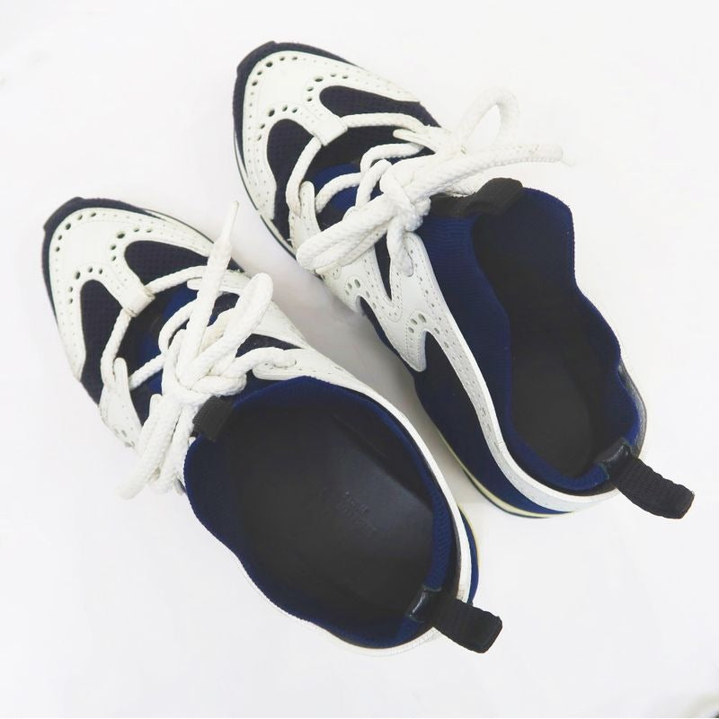 Hermes Action Sneakers Punching Leather Knit — view 5