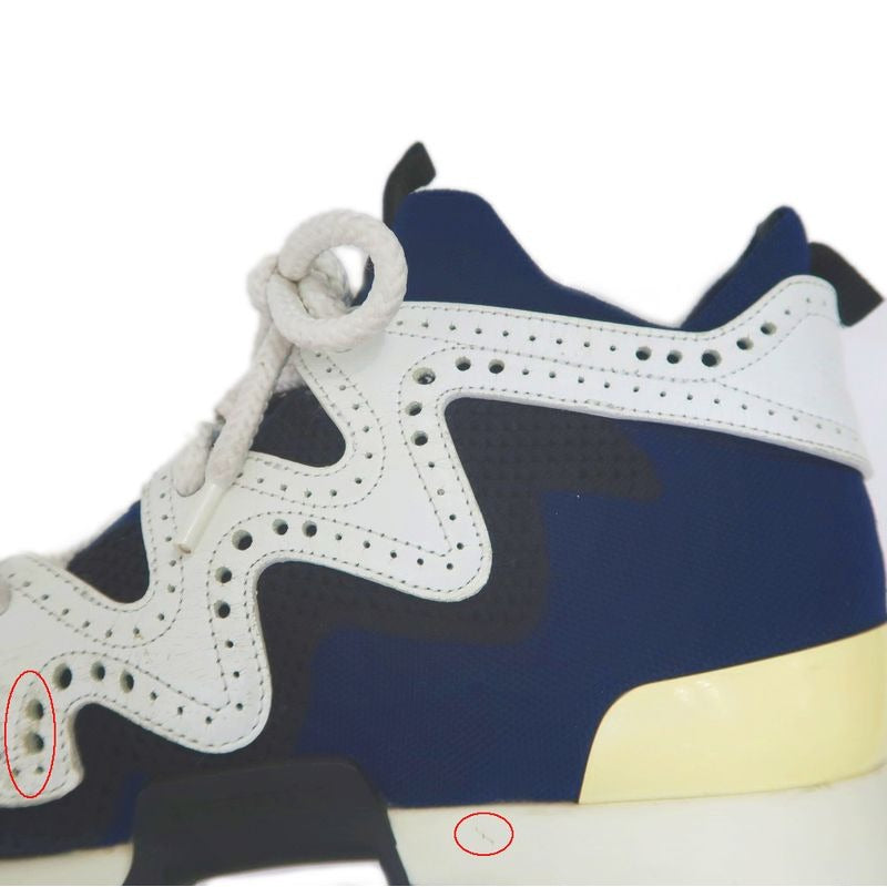 Hermes Action Sneakers Punching Leather Knit — view 8