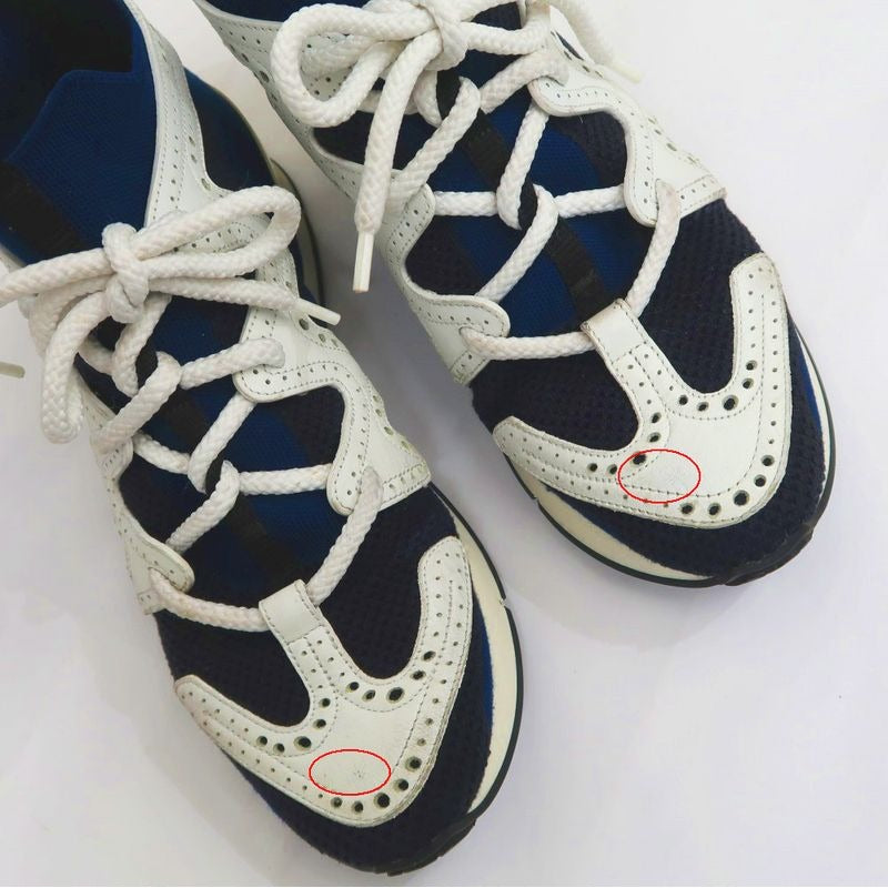Hermes Action Sneakers Punching Leather Knit — view 9