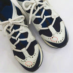 Hermes Action Sneakers Punching Leather Knit — view 9