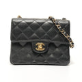 Chanel Shoulder Bag Caviar Leather Mini Quilted