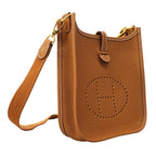 Hermes Shoulder Bag Evelyne TPM Taurillon Clemence Gold — view 2