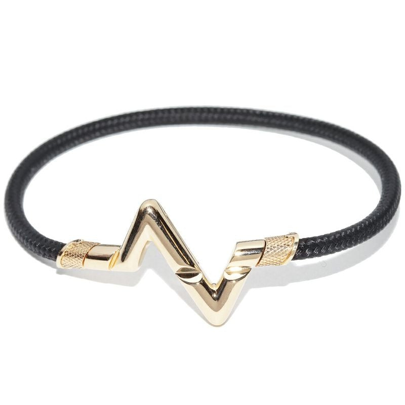 Louis Vuitton Bracelet 18K Yellow Gold Play Volt Upside Down GM Black