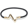 Louis Vuitton Bracelet 18K Yellow Gold Play Volt Upside Down GM Black