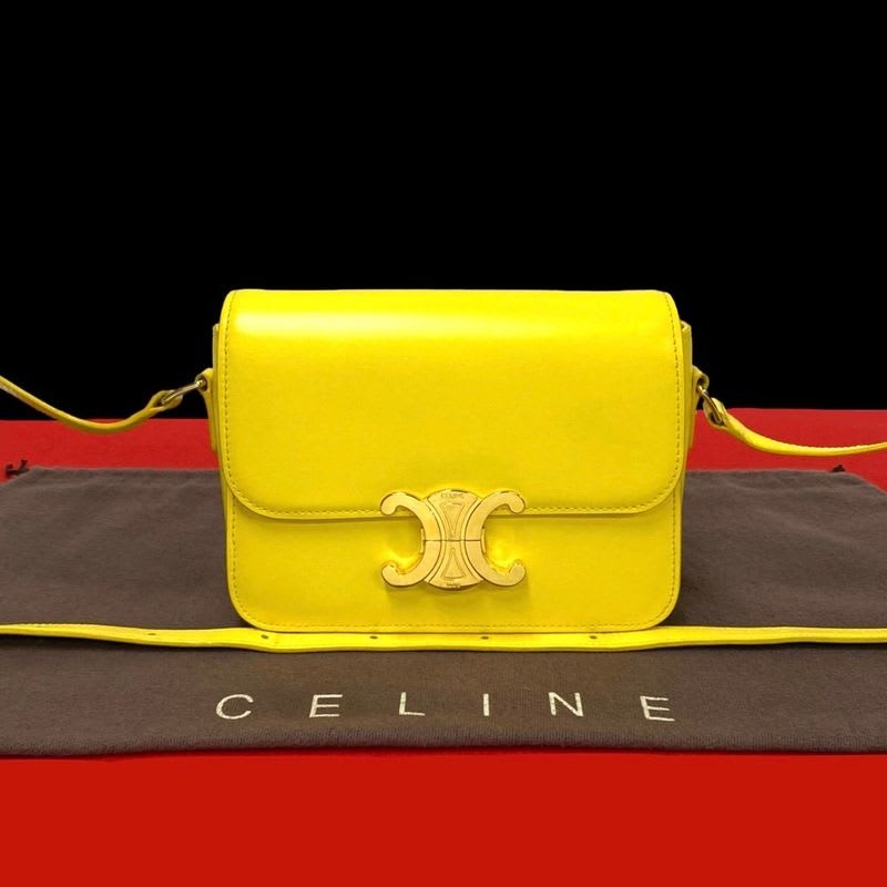 Celine Teen Triomphe Logo Hardware Calf Leather Mini