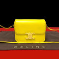 Celine Teen Triomphe Logo Hardware Calf Leather Mini