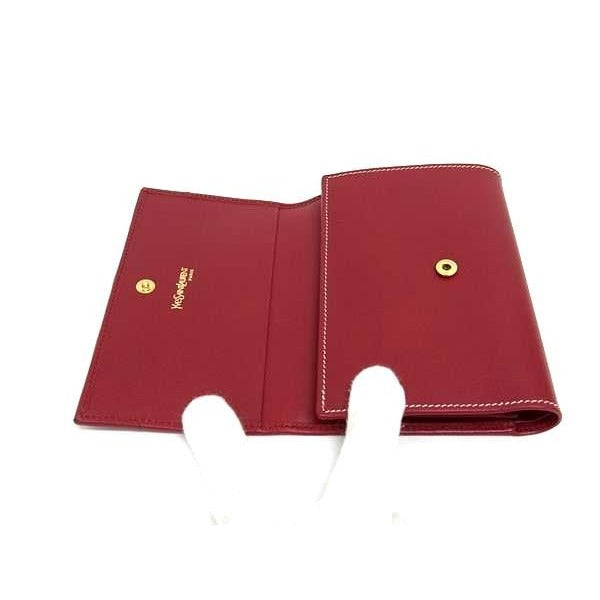 Yves Saint Laurent Leather Trifold Wallet Coin Purse — view 3