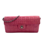 Chanel Choco Bar Lambskin Pink Chain Shoulder Bag Gold