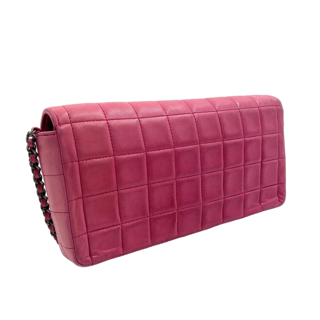 Chanel Choco Bar Lambskin Pink Chain Shoulder Bag Gold — view 2