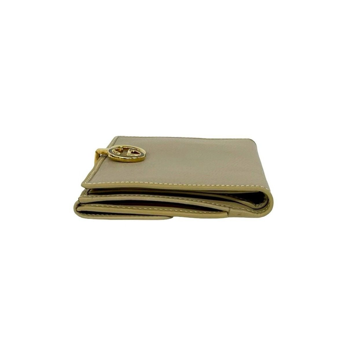 Gucci Vintage GG Logo Leather Bifold Wallet Beige — view 4