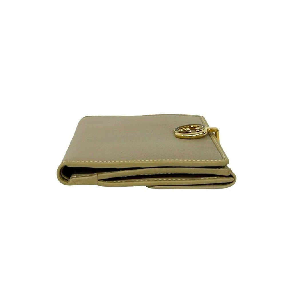 Gucci Vintage GG Logo Leather Bifold Wallet Beige — view 5