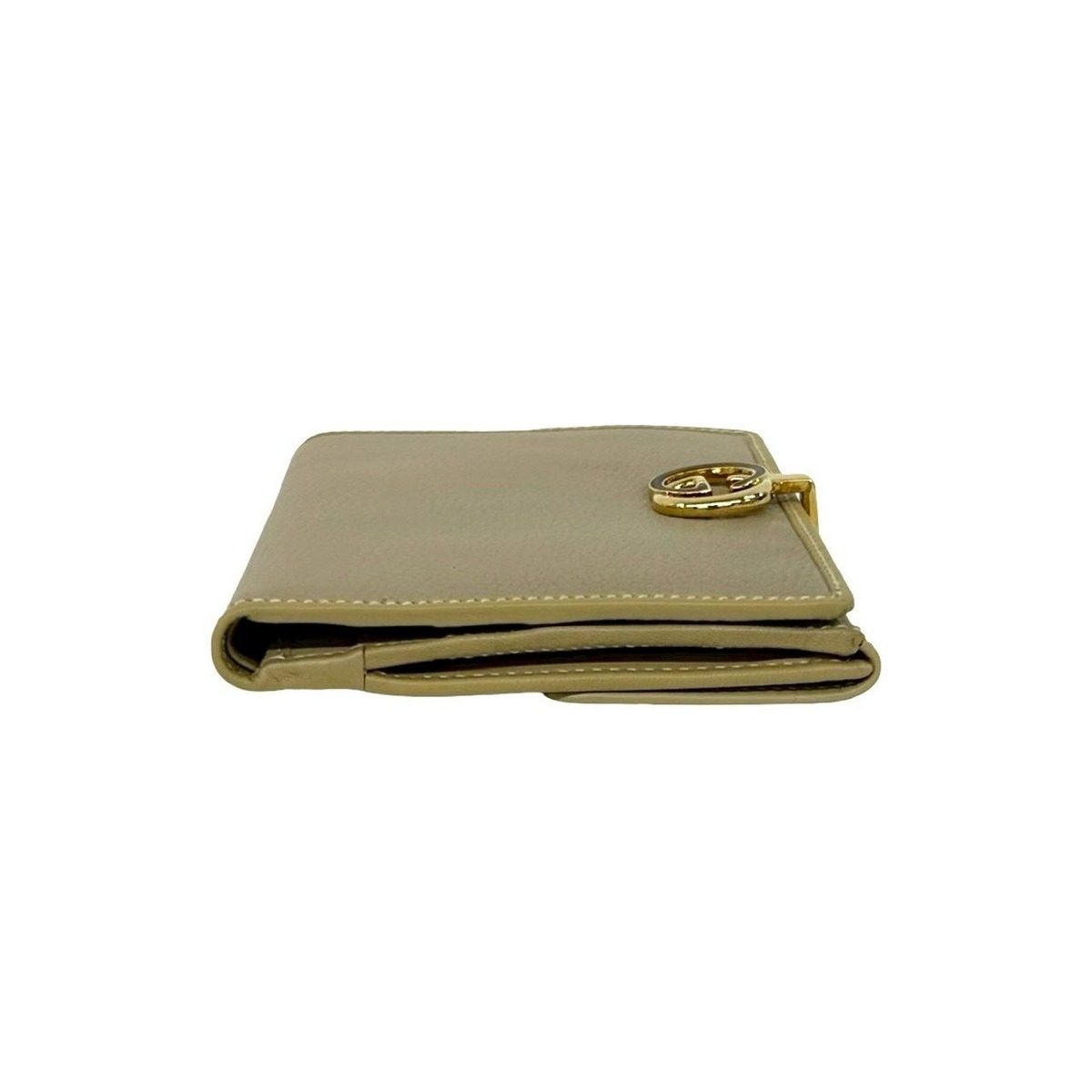 Gucci Vintage GG Logo Leather Bifold Wallet Beige — view 5