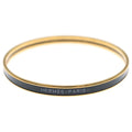 Hermes Uni Bangle Bracelet Black Gold