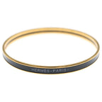 Hermes Uni Bangle Bracelet Black Gold