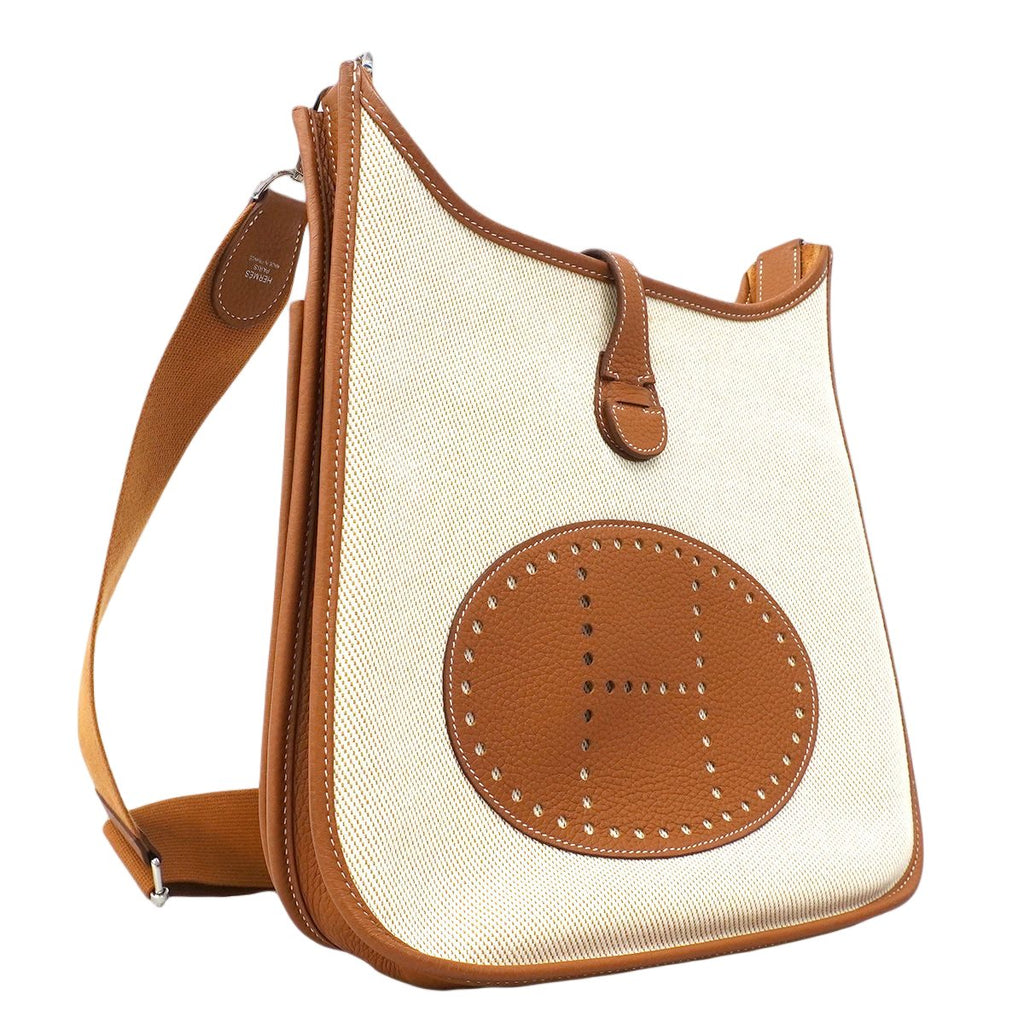 Hermes Shoulder Bag Evelyne Toilet Ash Gold Silver — view 2