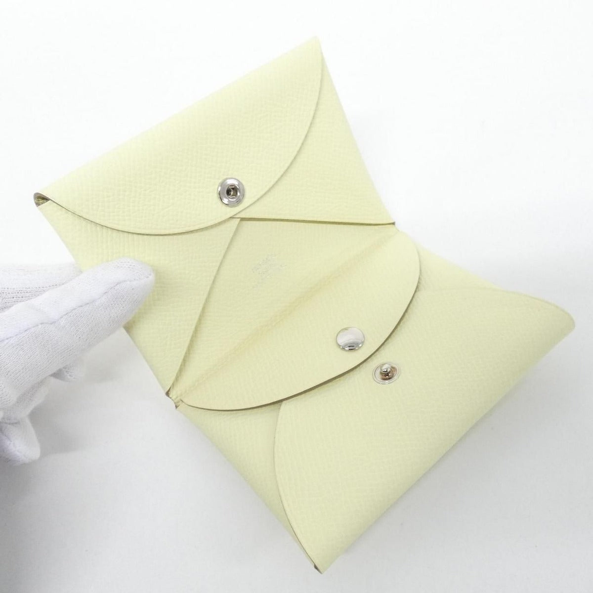 Hermes Calvi Duo Coin Case Jaune Milton — view 4