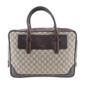 Gucci GG Supreme Leather Business Document Briefcase Brown