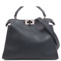 Fendi Peekaboo Navy Leather 2-Way Shoulder Bag