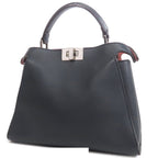 Fendi Peekaboo Navy Leather 2-Way Shoulder Bag — view 2