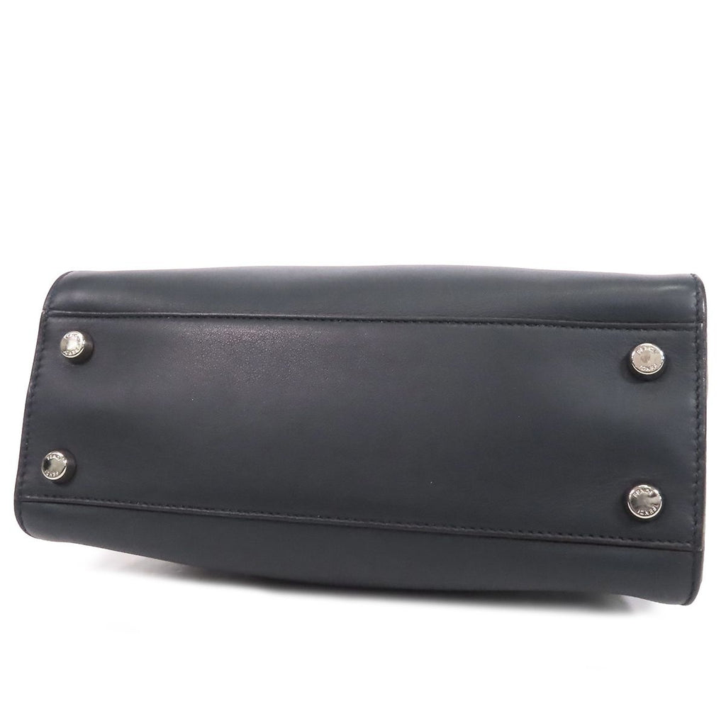 Fendi Peekaboo Navy Leather 2-Way Shoulder Bag — view 3