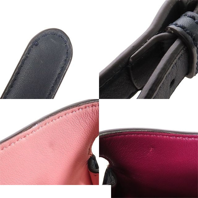 Fendi Peekaboo Navy Leather 2-Way Shoulder Bag — view 7