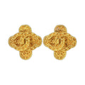 Chanel CC Logo Earrings Gold Vintage