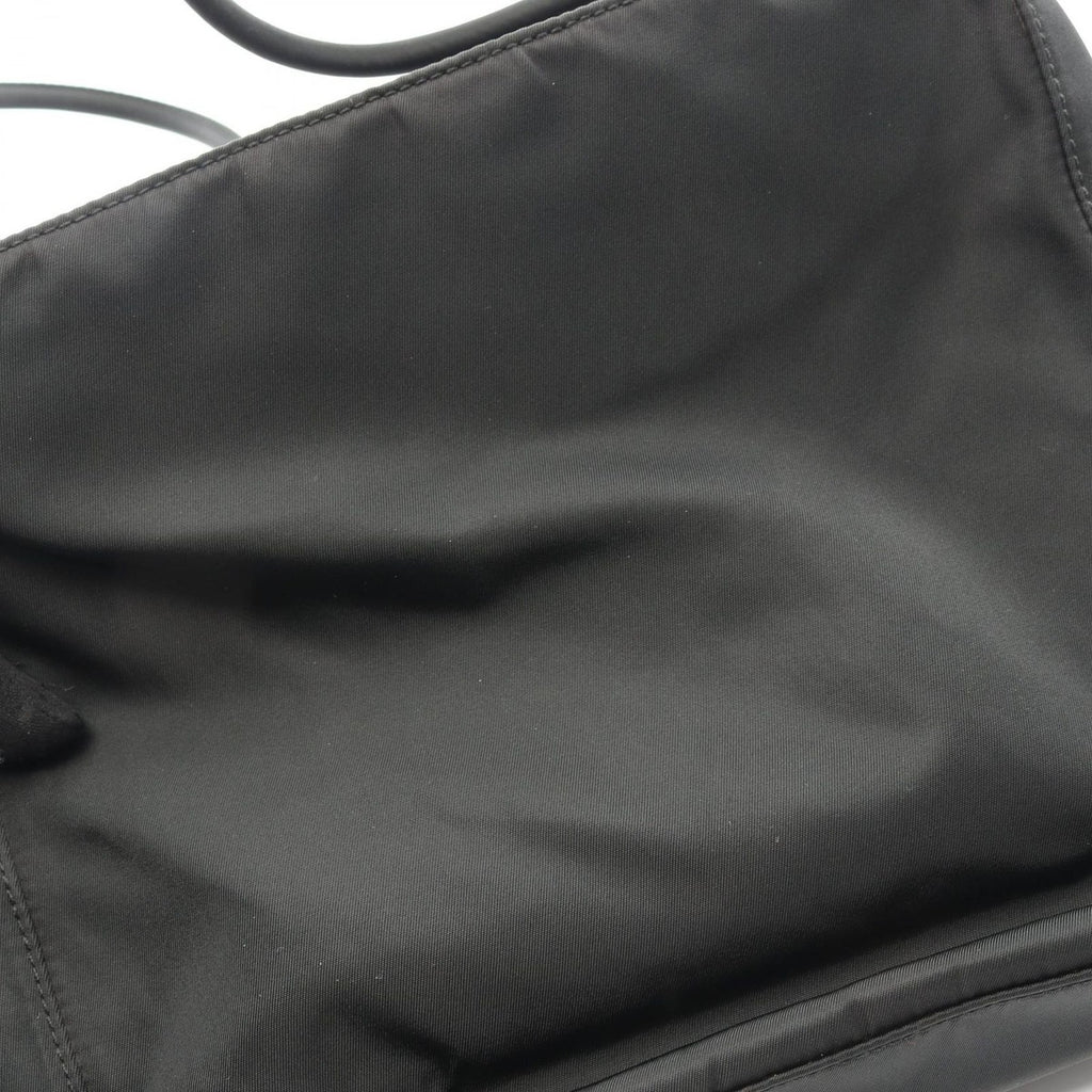 Prada Handbag Triangle Logo Black Nylon B — view 8