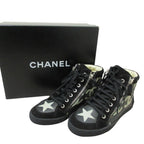 Chanel Paris Dallas Star CC Logo Double Zip High Cut Sneakers