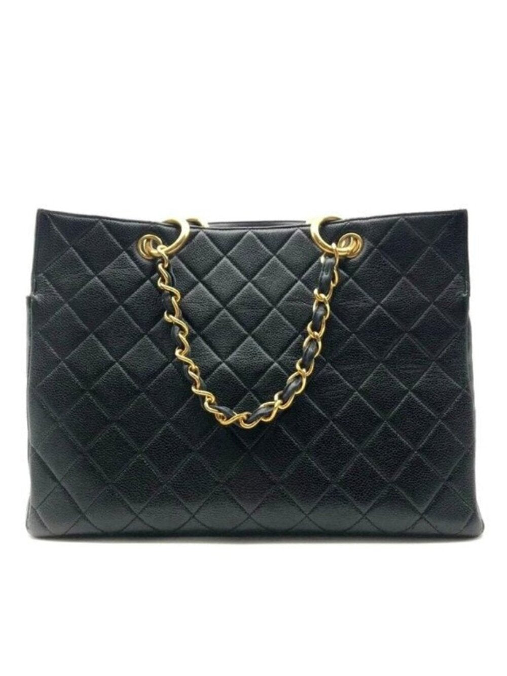 Chanel Grand Shopping Tote GST Caviar Shopper Quilted Chain Shoulder Bag Purse