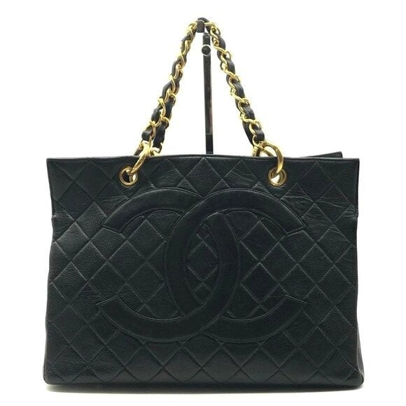 Chanel Grand Shopping Tote GST Caviar Shopper Quilted Chain Shoulder Bag Purse
