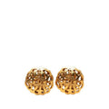 Chanel CC Logo Vintage Earrings Gold Plated