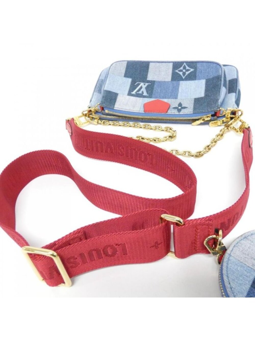 Louis Vuitton Denim Monogram Multi Pochette Accessory Shoulder Bag