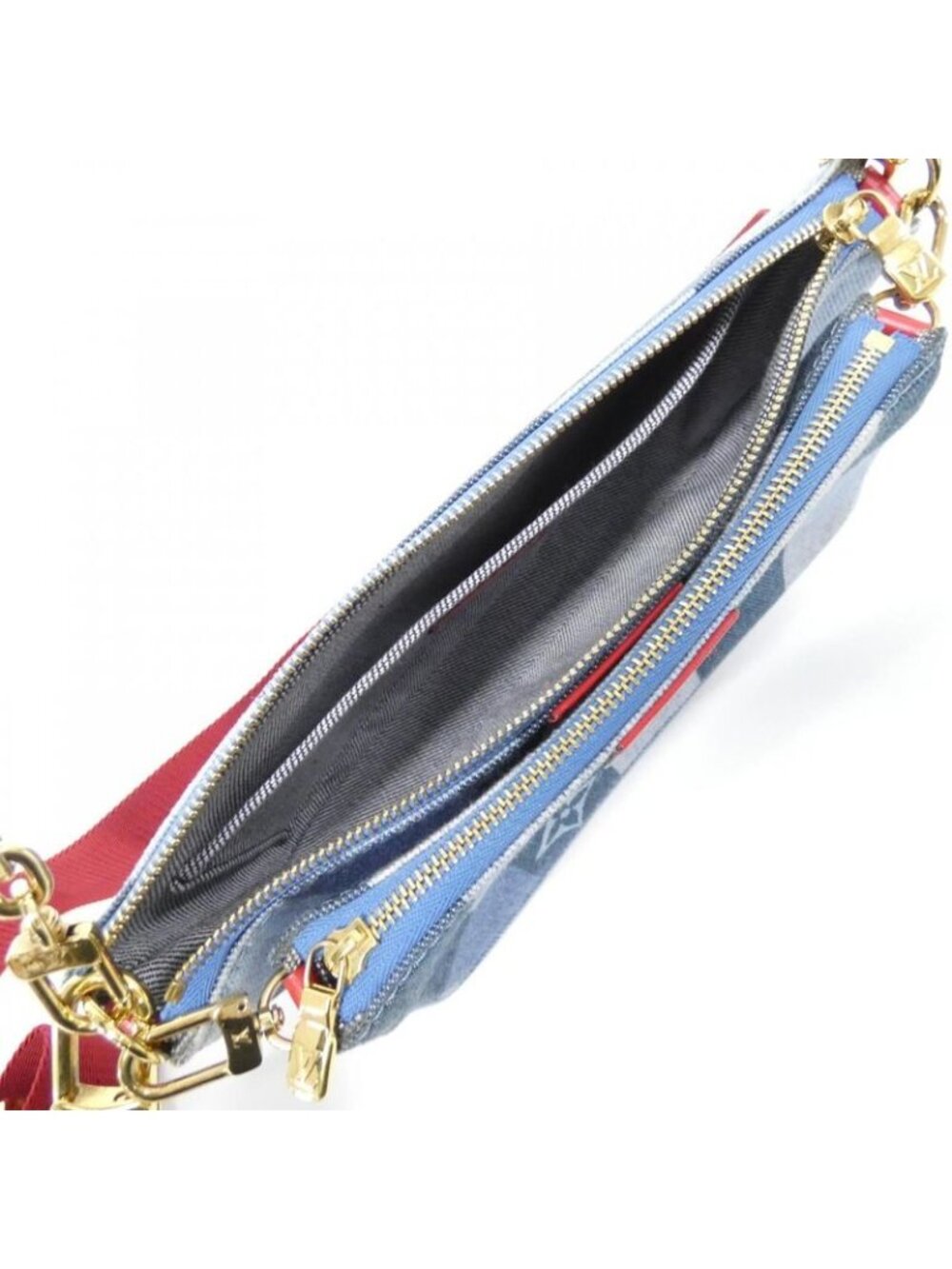 Louis Vuitton Denim Monogram Multi Pochette Accessory Shoulder Bag